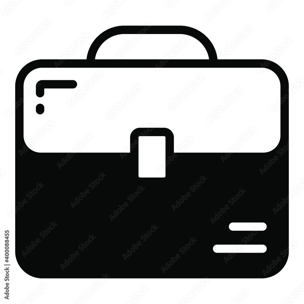 briefcase glyph icon, school and education icon briefcase glyph icon, school and education icon