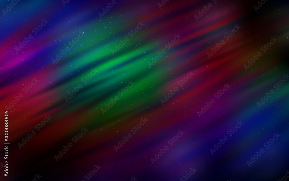 Dark Multicolor vector background with galaxy stars. Blurred decorative design in simple style with galaxy stars. Template for cosmic backgrounds.