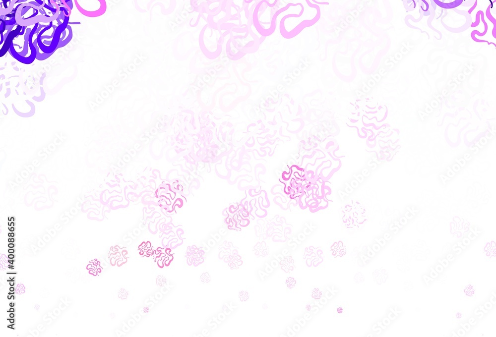 Light Purple vector backdrop with memphis shapes.