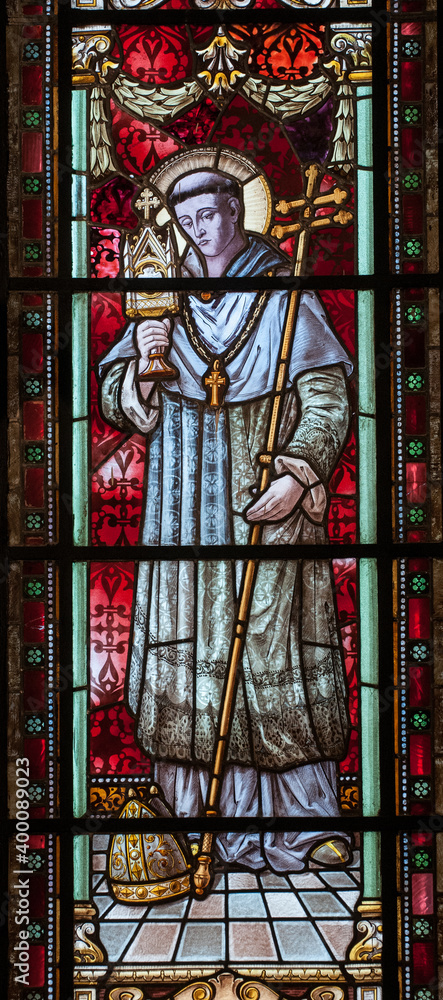 Saint Norbert, stain glass,