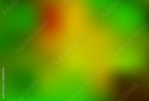 Light Green, Yellow vector blurred bright pattern.