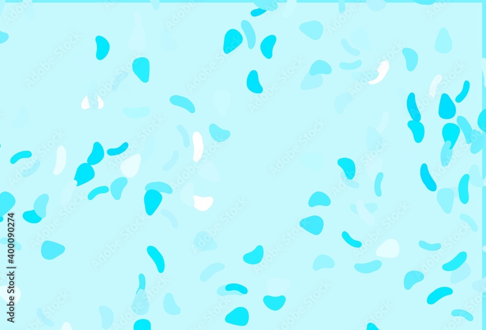 Light BLUE vector background with abstract forms.