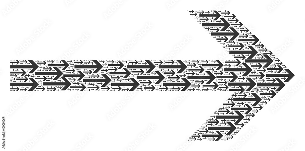 Recursive mosaic from arrow right. Flat vector arrow right collage is constructed from repeating recursive arrow right elements. Recursive mosaic from arrow right. Flat vector arrow right collage is constructed from repeating recursive arrow right elements.