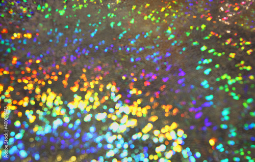 Multi-colored abstract background, selected sharpness, flickering blurry spots of light