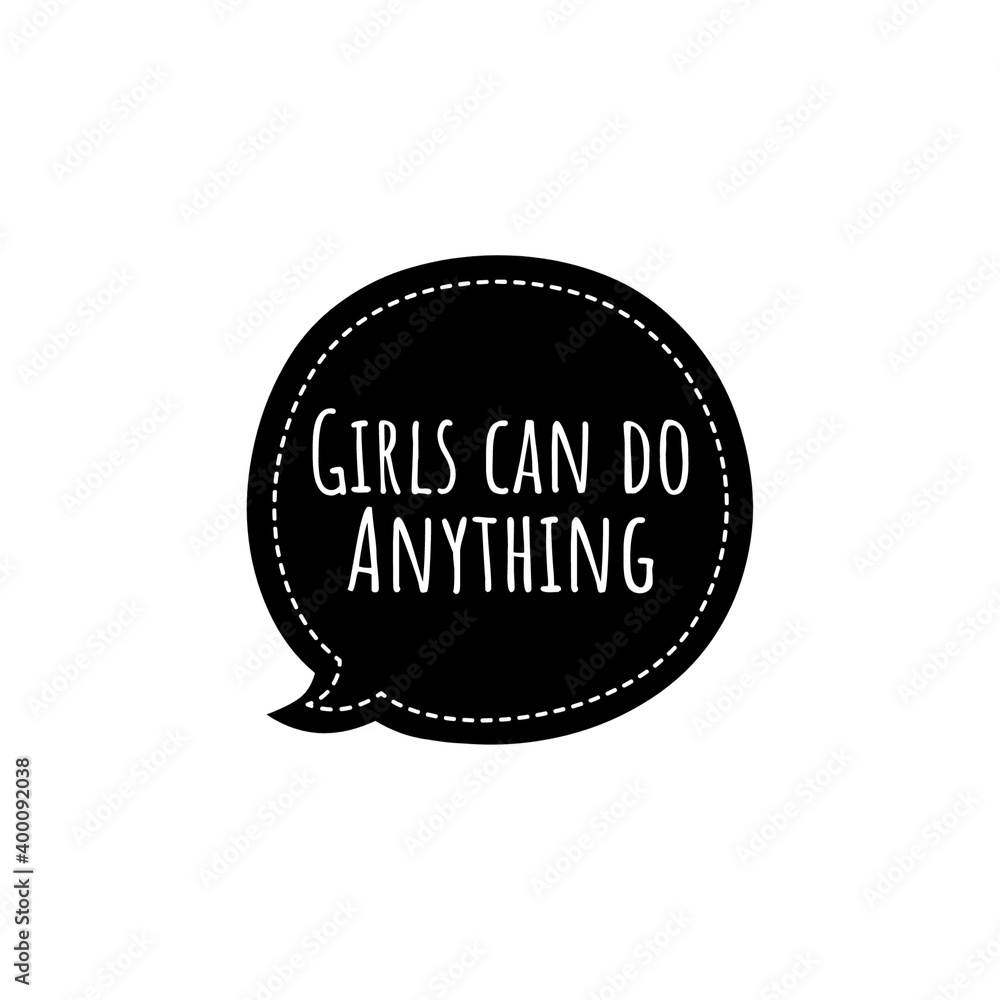 ''Girls can do anything'' Lettering ''Girls can do anything'' Lettering