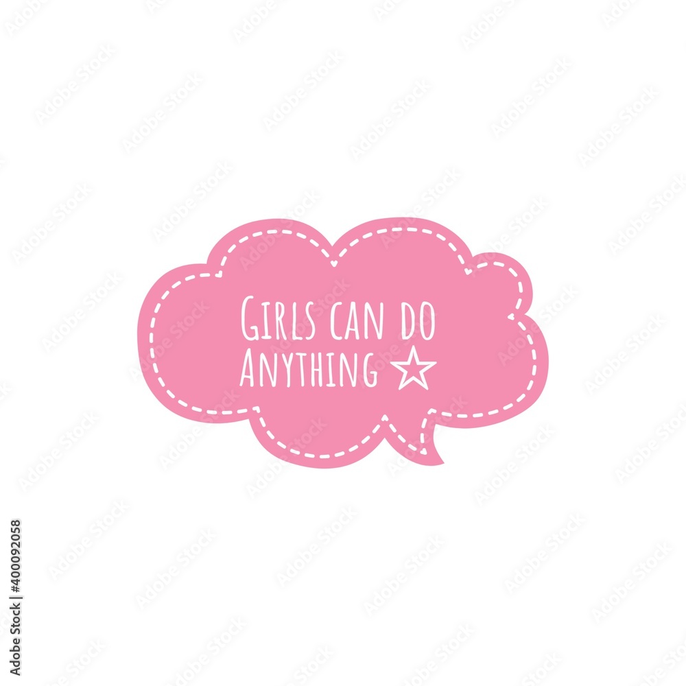 ''Girls can do anything'' Lettering ''Girls can do anything'' Lettering