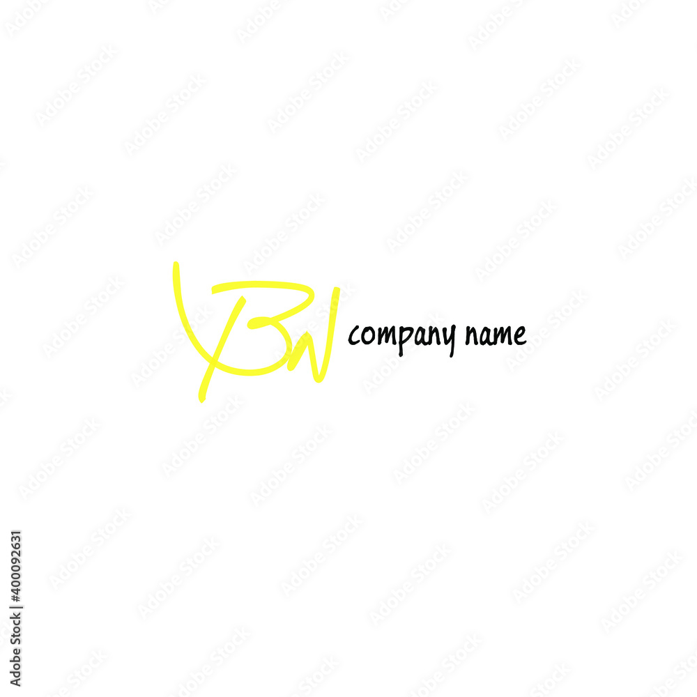 BN handwritten logo for identity BN handwritten logo for identity
