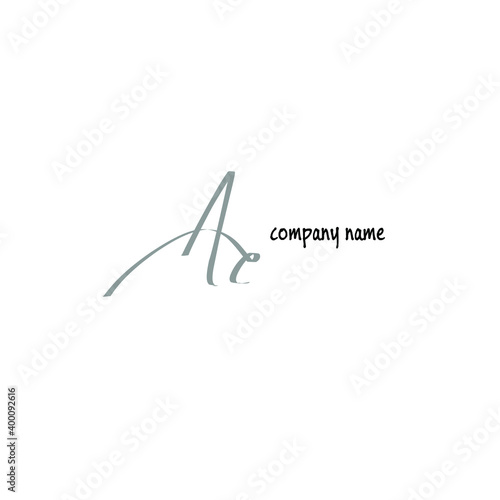 AE handwritten logo for identity © SmartyBrazil