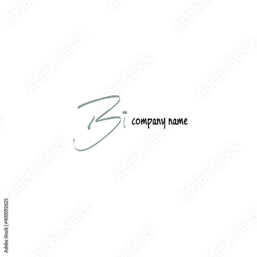 BI handwritten logo for identity