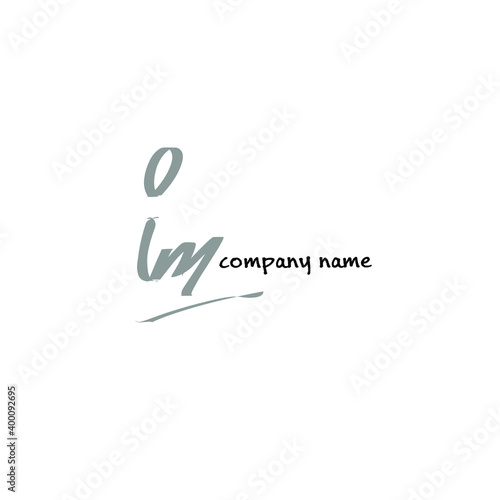 IM handwritten logo for identity