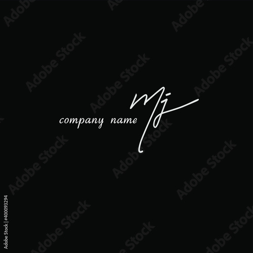 MJ handwritten logo for identity