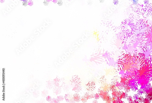 Light Multicolor vector elegant wallpaper with branches.