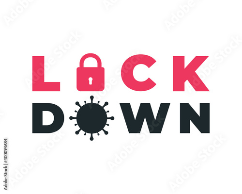 Coronavirus lockdown symbol. Coronavirus pandemic puts countries on lockdown . World Pandemic