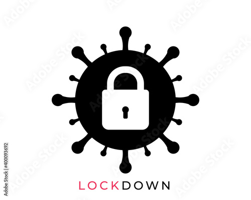 Coronavirus lockdown symbol. Coronavirus pandemic puts countries on lockdown . World Pandemic