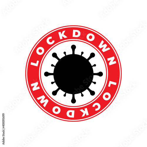Coronavirus lockdown symbol. Coronavirus pandemic puts countries on lockdown . World Pandemic
