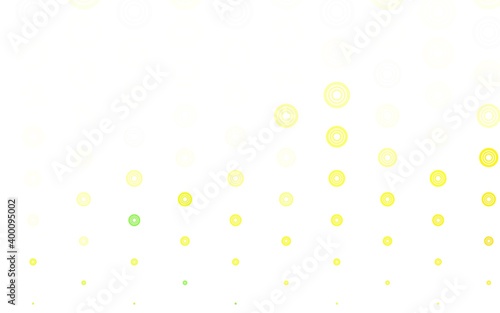 Light Green  Yellow vector template with circles.