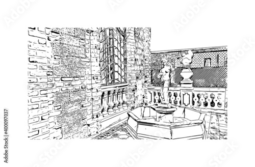 Building view with landmark of Ciudad Obregon is the
City in Mexico. Hand drawn sketch illustration in vector. photo