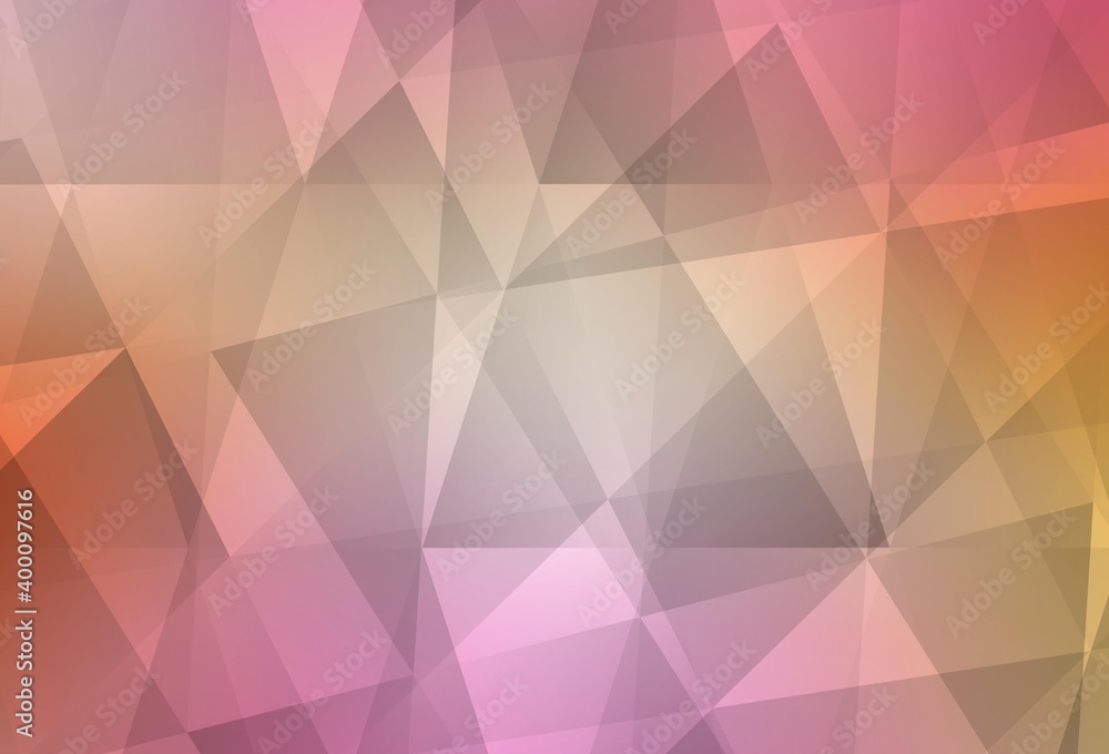 Fototapeta premium Light Pink, Yellow vector abstract mosaic backdrop.