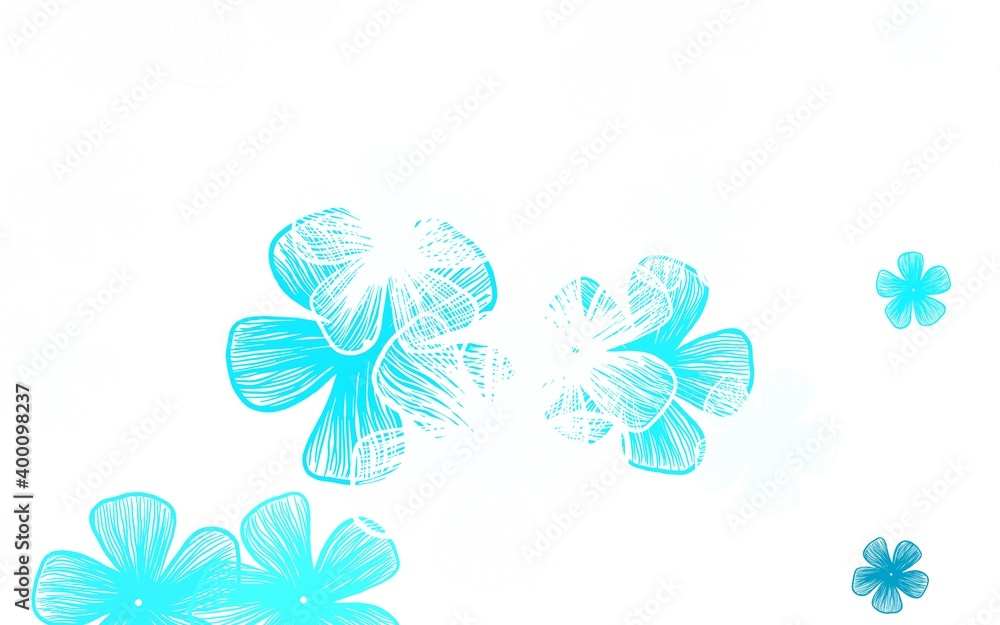 Light Multicolor vector elegant pattern with flowers.