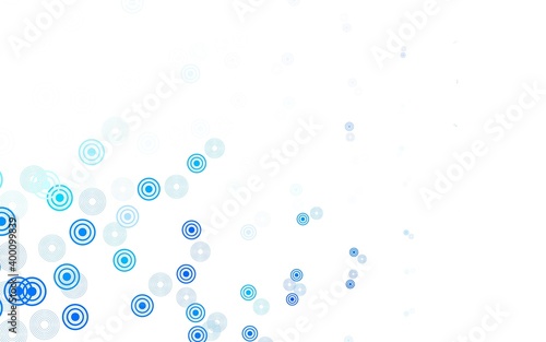 Light BLUE vector background with spots.