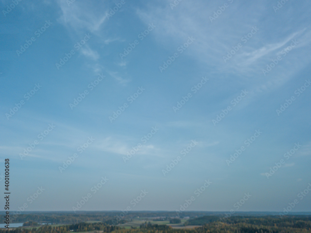 Fototapeta premium Natural background blue sky with light haze of clouds