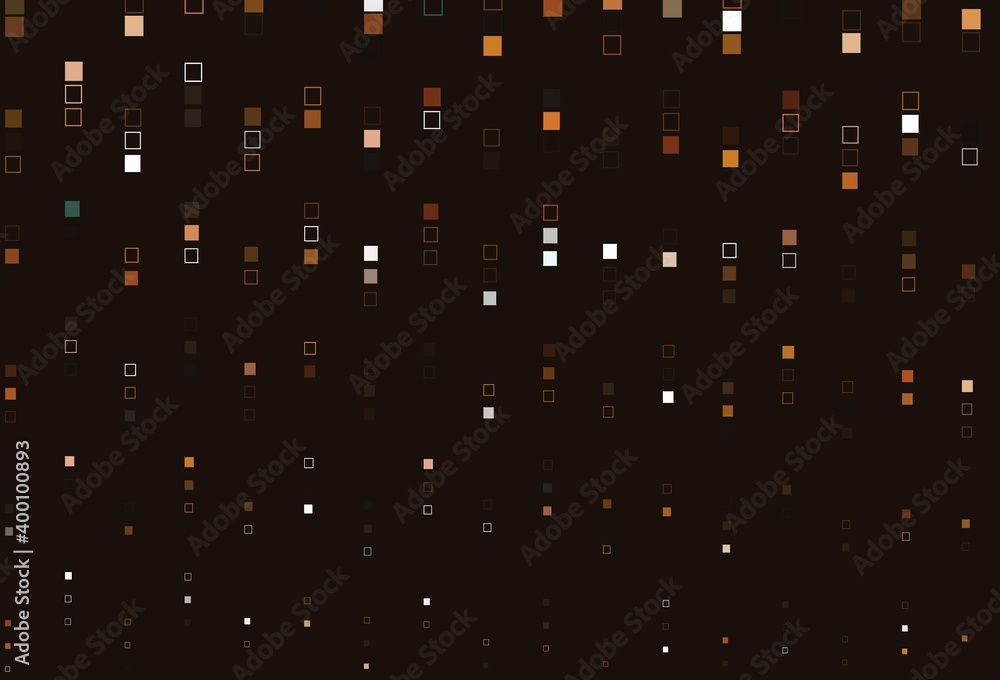 Light Orange vector backdrop with lines, rectangles.