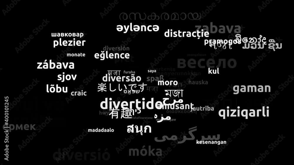 Fun Translated in 67 Worldwide Languages Endless Looping 3d Zooming Wordcloud Mask Fun Translated in 67 Worldwide Languages Endless Looping 3d Zooming Wordcloud Mask