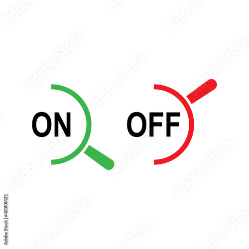 On and off icon design isolated on white background