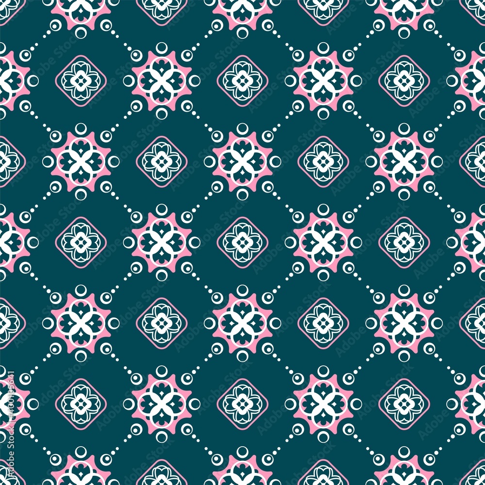 Moroccan tiles continuous seamless background, tile decoration, used for wallpaper, pattern texture, tile, web page background, surface texture, fabric texture