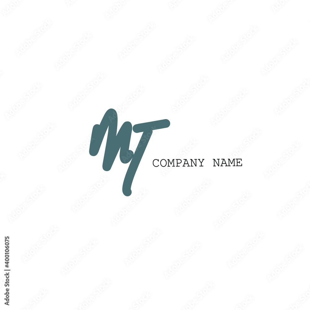 MT initial handwriting monogram name MT initial handwriting monogram name