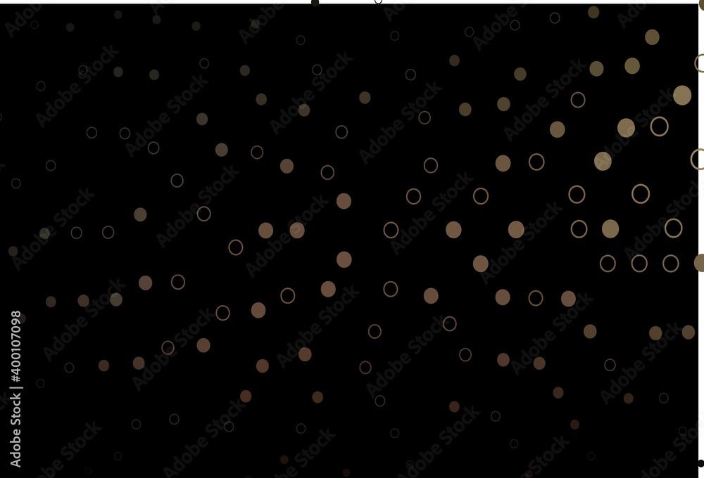 Dark Black vector pattern with spheres.