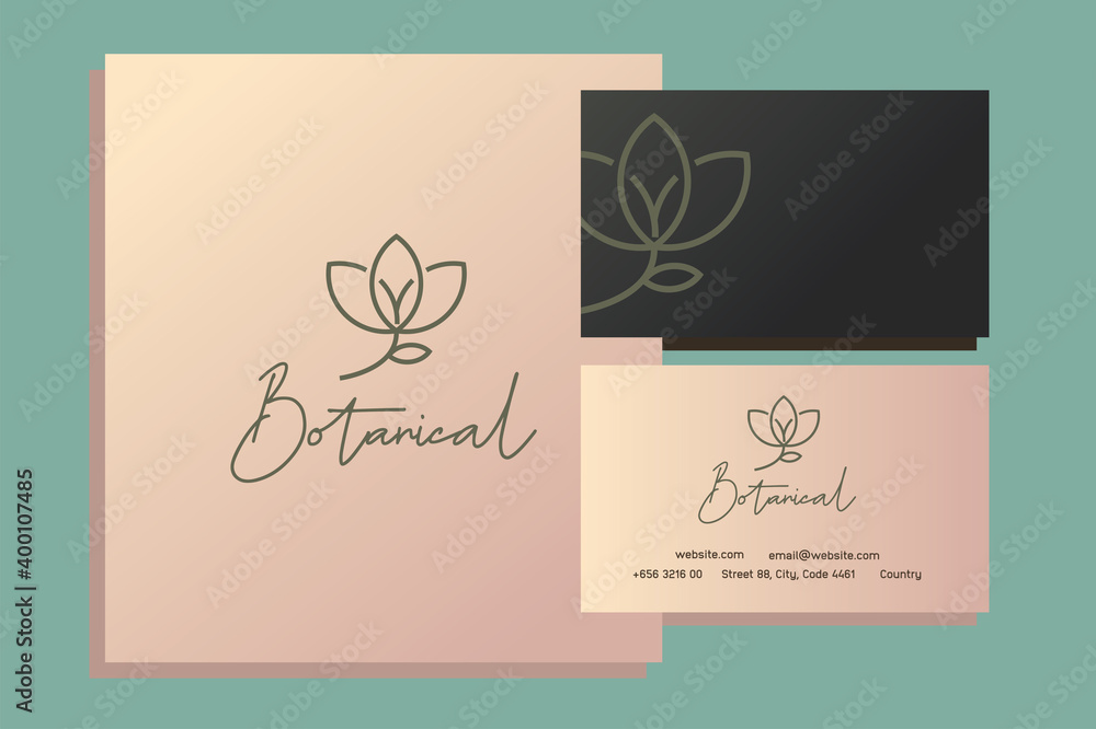 natural logo & business card template