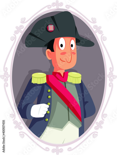 French Emperor Napoleon Bonaparte Portrait Cartoon