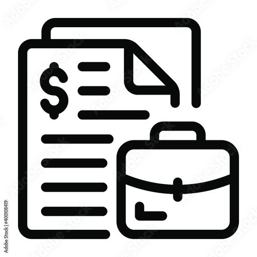 
Business document linear unique customized icon

