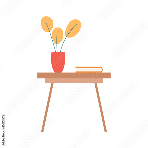 Isolated small table hosehold items icon- Vector