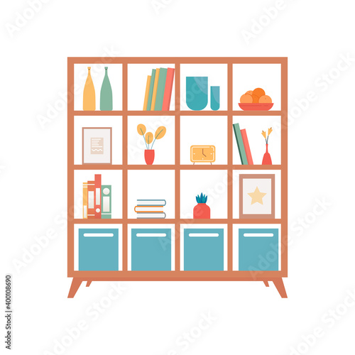 Isolated library room household items icon- Vector