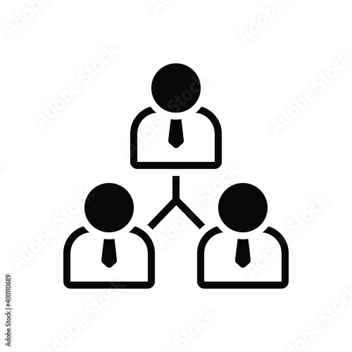 Black solid icon for associate
