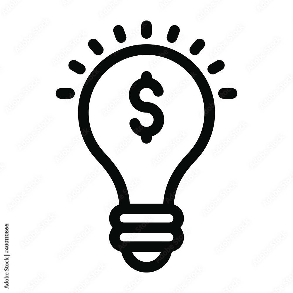 Financial iddea in linear icon
Financial iddea in linear icon