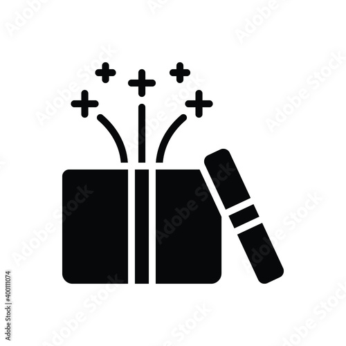 Black solid icon for surprisingly
