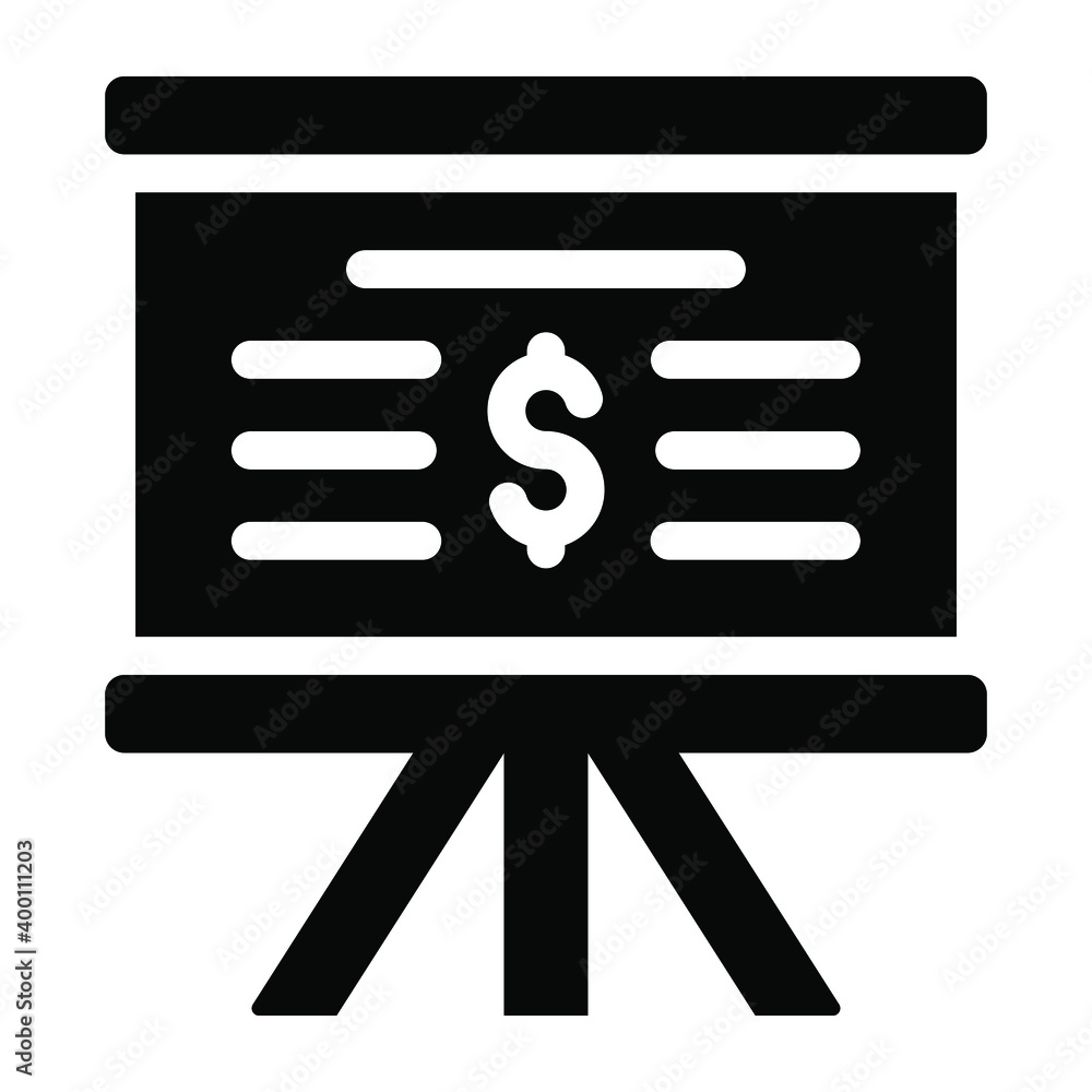 Finance presentation in linear editable icon
Finance presentation in linear editable icon