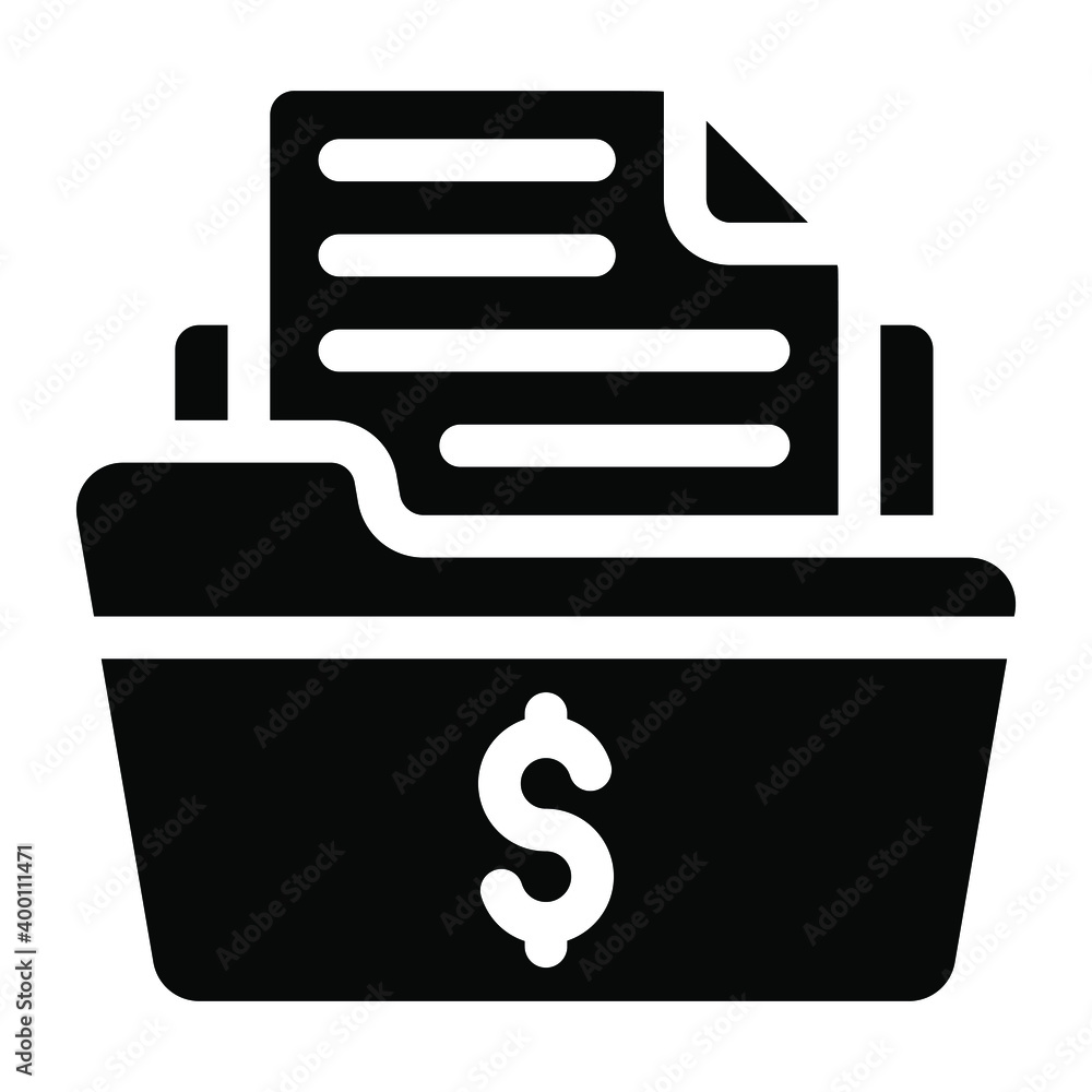 Finance folder in linear editable icon
Finance folder in linear editable icon