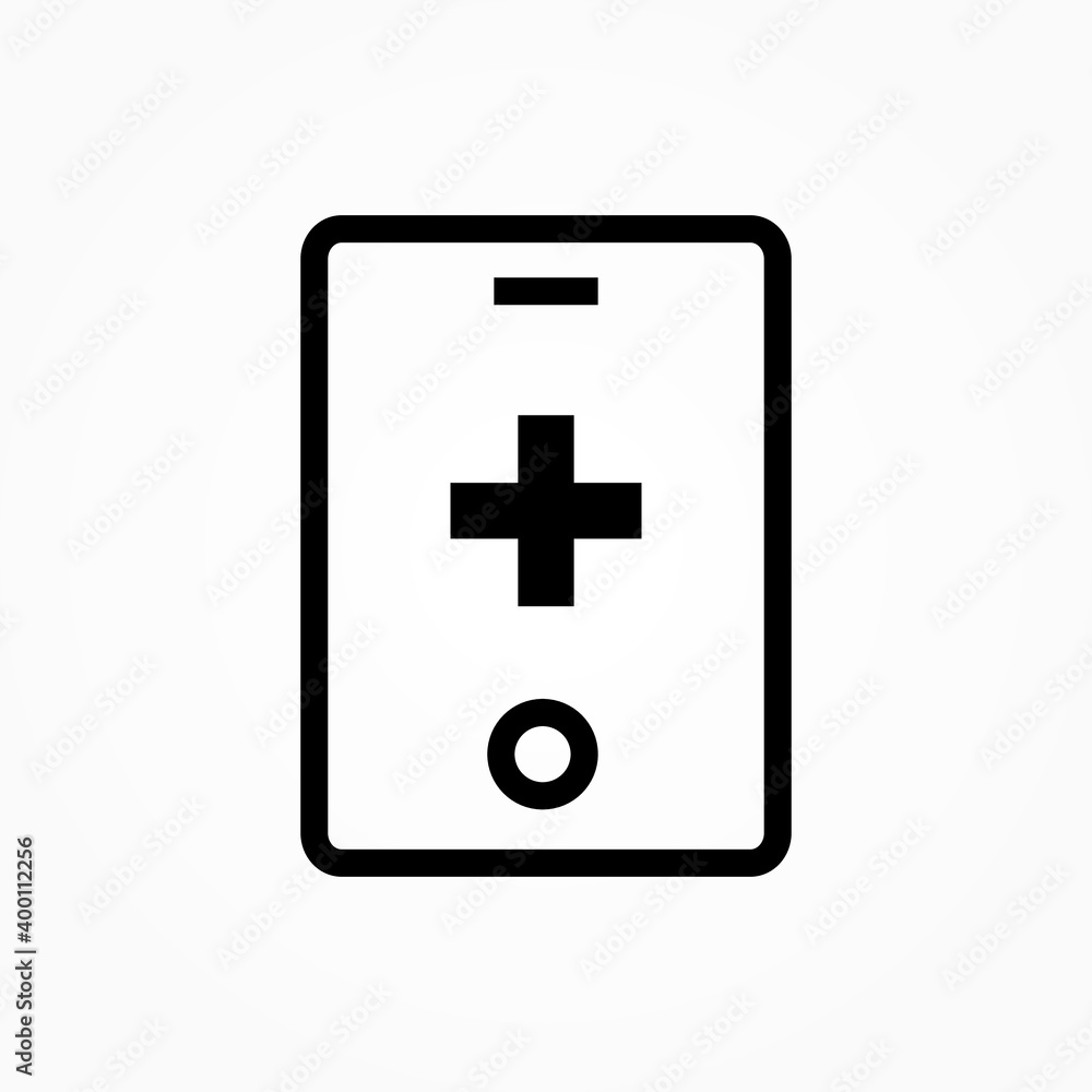 tablet phone medical record check up access icon tablet phone medical record check up access icon