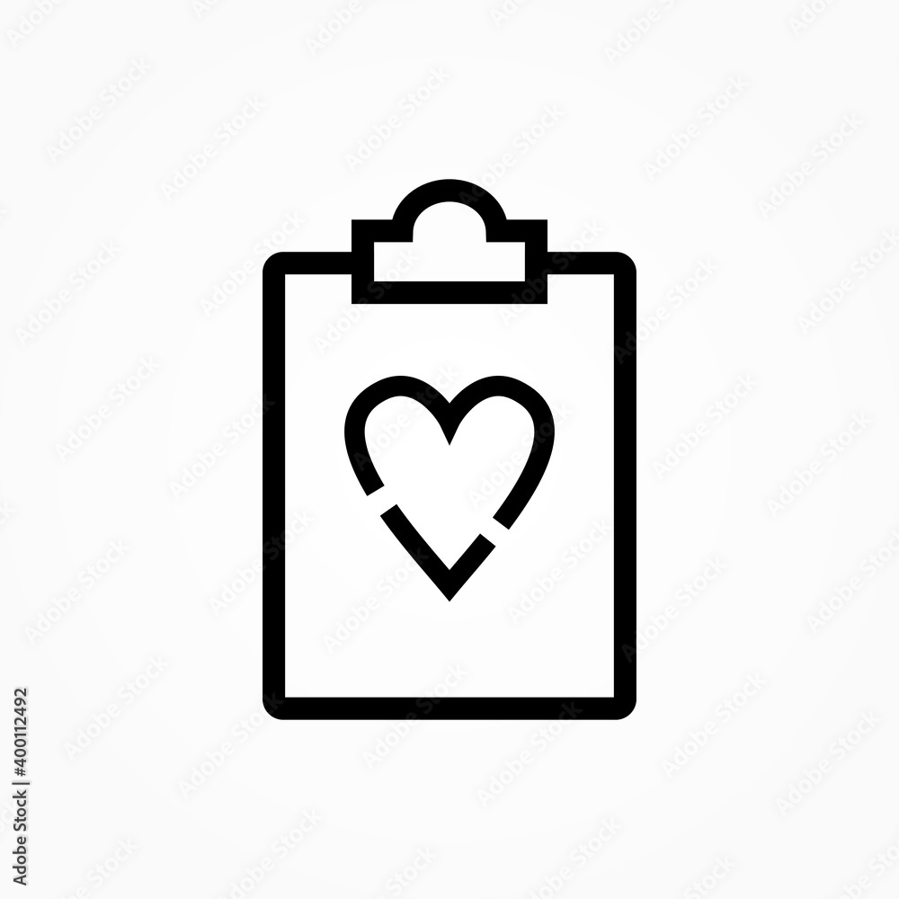 the results of a heart health test report icon vector illustration the results of a heart health test report icon vector illustration
