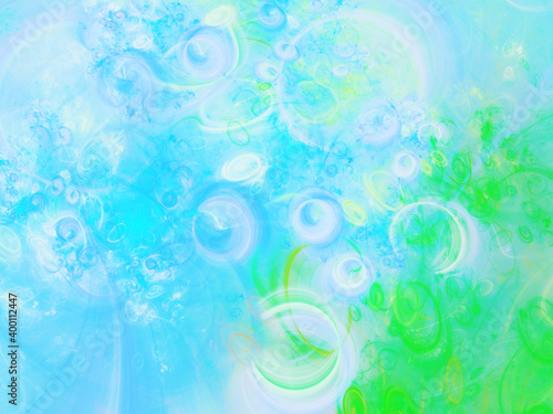 blue abstract fractal background 3d rendering illustration