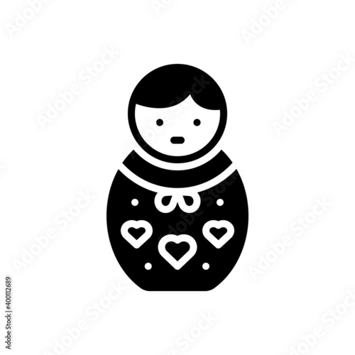 Black solid icon for russian
