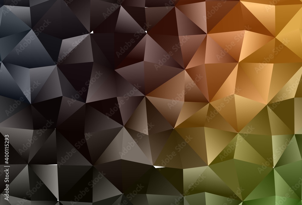 Dark Green, Red vector triangle mosaic texture. Dark Green, Red vector triangle mosaic texture.