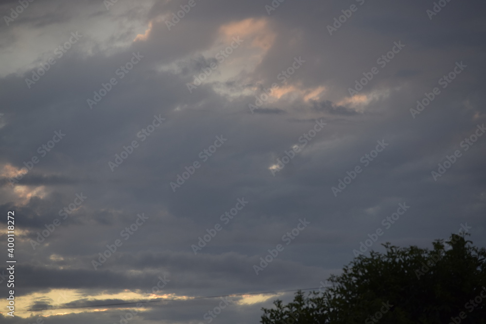 Natural cloudy/rainy sky