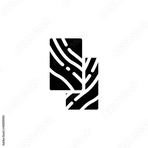 The wood icon in glyph style isolated on white background. EPS 10