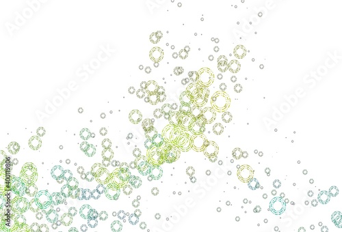 Light Blue  Yellow vector pattern with spheres.
