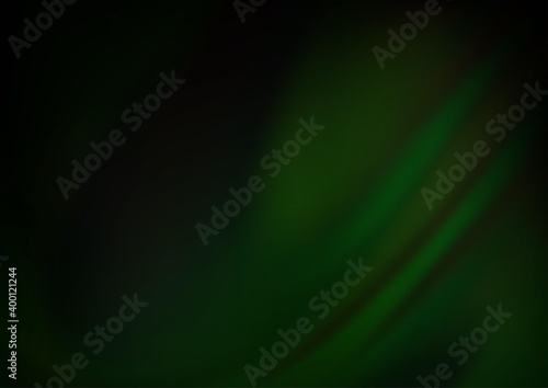 Dark Green vector bokeh and colorful pattern.